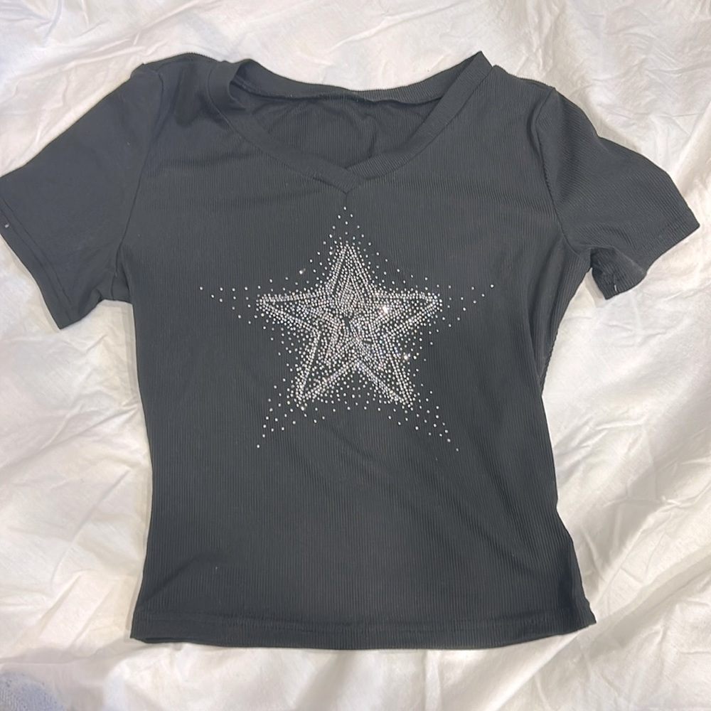 y2k bedazzled star top